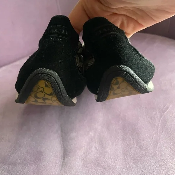 Coach Monogram Black and Gray Sneakers - Picture 6 of 7